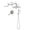 Elegant 10" Round Rain Shower Head And Handheld Set With Adjustable Tilt And Dual Modes - Brushed Nickel Silver - Image 5