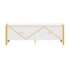 Modern Minimalist TV Stand For TVs Up To 75", Entertainment Center Media Console Cabinet With 2 Spacious Cabinets For Living Room - White - Image 5