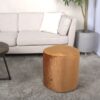 Shimon - Cylinder Pouf Ottoman Floor Cushion - Apricot - Image 2