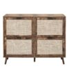 4 Door Shoe Rack, Freestanding Modern Shoe Storage Cabinet, For Entryway - Burly Wood - Image 8