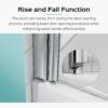 Frameless Folding Pivot Bathtub Door With Clear Tempered Glass - Chrome - Image 5