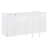 Full Size Murphy Bed With Drawers, Cabinets And USB Ports - White - Image 7