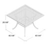 44" Square Dining Table - Dark Lava Bronze - Image 4