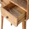 Mini Curved Console Table - Oak - Image 5
