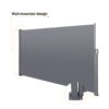118.1" Retractable Side Screen Awning, Uv Resistant, Waterproof, Patio Privacy Screen For Garden, Balcony, Courtyard - Dark Gray - Image 6