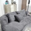 Bean Bag Sofa Lazy Sofa Durable Comfort Lounger High Back Bean Bag Chair Couch For Adults And Kids, Indoor & Outdoor - Dark Gray - Image 15