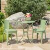 3 Piece Bistro Set With Table And 2 Chairs - Green - Image 2