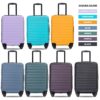 20" Carry On Luggage Lightweight Suitcase, Spinner Wheels - Black - Image 6