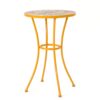 Outdoor Side Table With Tile Mosaic Table Top - Yellow - Image 6