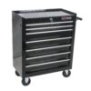 7 Drawers Multifunctional Tool Cart With Wheels - Black - Image 7