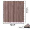 Wood Plastic Composite Deck Tiles (Set of 20), Sustainable Composite Decking Resist Rust, Water, Weather, Easy To Diy & Maintain, Ideal For Patios, Balconies, Rooftops - Coffee - Image 2