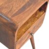 Mini Curve Open Bedside Table - Chestnut - Image 4