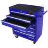 7 Drawers Multifunctional Tool Cart With Wheels - Blue - Image 8
