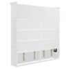 Queen Size Murphy Wall Bed With Top Cabinets & Wine Rack - White - Image 5