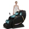 Full Body Massage Chair With Zero Gravity Recliner, With Two Control Panel: Smart Large Screen & Rotary Switch, Spot Kneading And Heating - Black - Image 2
