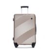 3 Piece Luggage Sets Lightweight Suitcase With Two Hooks, Spinner Wheels, (20/24/28) - Gold - Image 8