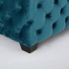 Unwind Upholstered Square Ottoman With Button Tufted Diamond Stitch - Teal - Image 8