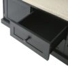 Hall Tree With 3 Hooks, Coat Hanger, Entryway Bench, Storage Bench, 3 In 1 Design, For Entrance, Hallway - Black - Image 8