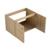 Modern 30" Wall Mounted Bathroom Vanity With Soft Closing Doors, Excluding Sink - Oak - Image 18