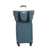 3 Piece Set (18/Travelbag/Toiletry Bag), Softshell Suitcase Spinner Wheels Terylene Polyester Luggage Sets Carry On Suitcase Luggage Lightweight Durable Suitcase - Dark Green - Image 5