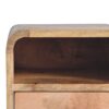 Extra Mini Wall Mounted Curved Nightstand With Open Slot - Brown - Image 6