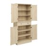 4 Door Storage Cabinet With 1 Drawer And 4 Adjustable Inner Shelves - Natural - Image 14
