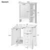 Bathroom Vanity With Sink, Modern Elegant Bathroom Storage Cabinet With 3 Drawers And Adjustable Shelves, Freestanding Vanity Set With Mirror Cabinet, Single Sink Bathroom Vanity - White - Image 7
