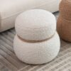 Snowman Stool With Greig Plush Cushion, Playful And Cute Design For Any Space - White - Image 5