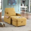 Huckleberry - Accent Chair With Storage Ottoman And Folding Side Table - Yellow - Image 8