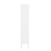 Modern Rattan 3 Door Shoe Rack Cabinet For Entryway Freestanding White Storage Unit In Particle Board - White - Image 11