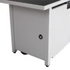 Outdoor Fire Pit Table With Lid - White / Black - Image 4