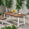 Equilibrium - Outdoor Dining Table With Slat Top - Dark Brown - Image 8