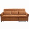 2 In 1 Sofa 3 Seater Sofa With Sofa Bed And Reversible Recliner - Orange - Image 13