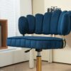 Modern Home Office Desk Chair With Adjustable Height And Swivel Wheels - Navy - Image 12