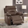 Aashi - Leather Gel Match Recliner Chair - Brown - Image 5