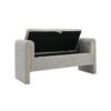 Modern Teddy Bed End Bench With Arms And Storage, Upholstered Large Foot Rest Stool, Comfy Window Vanity Bench For Living Room, Dorm, Coffee Table, Teddy - Gray - Image 6