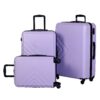 3 Piece Luggage Sets Lightweight Suitcase With Two Hooks, Spinner Wheels, Tsa Lock, (20/24/28) - Light Purple - Image 16