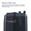 3 Piece Luggage Sets, Lightweight Suitcase With Two Hooks, Spinner Wheels, Tsa Lock, (20/24/28) - Black - Image 7