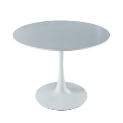 Tulip Table Mid-Century Dining Table For 2-4 People With Round MDF Table Top, Pedestal Dining Table, End Table Leisure Coffee Table - White
