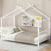 Twin Size Metal House Platform Bed - White - Image 2