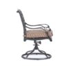 Square 8 Person 64" Long Aluminum Dining Set With Cushions - Antique Brown - Image 6