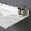 Marble Vanity Top With Undermount Sink And Backsplash, Sintered Stone - Carrara White - Image 12