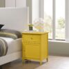 Chic Transitional Nightstand - Yellow - Image 4