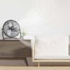 3 Speed High Velocity Industrial Heavy Duty Metal Floor Fan With Tilting Head, For Outdoor / Indoor Use - Black - Image 4