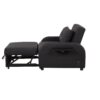 3 In 1 Pull Out Sofa Sleeper With Wing Table And USB Charge - Black - Image 13