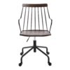 Preston - Farmhouse Adjustable Office Chair - Black / Walnut - Image 5