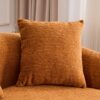 Compression Sofa: Combining Chaise Longue With 3 Seater, Wood Grain Chenille Fabric, Full Sponge Compression Sofa, Combined Sofa With 4 Pillows For Living / Home Furniture / Apartment - Orange - Image 9