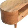 Mini Rounded Entertainment Unit - Oak - Image 9