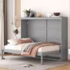 Queen Size, Murphy Wall Bed - Gray - Image 12