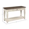 Console Table With Storage - Antique White / Brown - Image 6